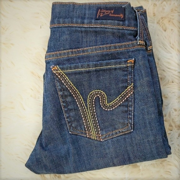 CITIZENS OF HUMANITY JEROME DAHAN BOOTCUT 24 bell bottoms - Picture 2 of 6